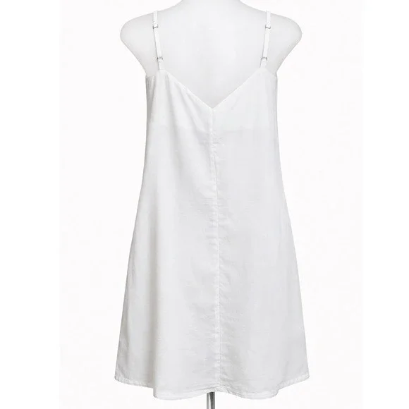 Bundle 2 Dresses Veveret White Tencel Button Front /I Heart It Black Flor Lace M - Picture 3 of 9